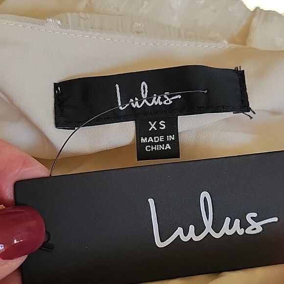 LULU'S Dreamy Astetic Beige Long Sleeved Mini Dress Size XS NWT - Picture 14 of 16